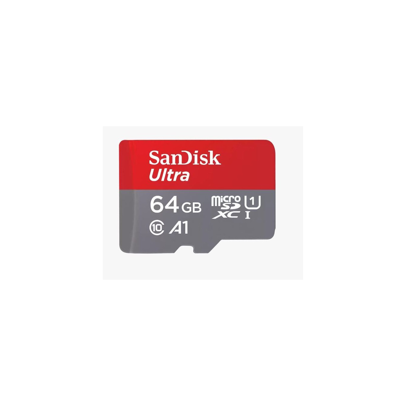 SanDisk Ultra microSDXC 64GB - SDSQUAB-064G-GN6MA - 140MB/s UHS-I, Class 10 (U1), Grey/Red, SD Adapter