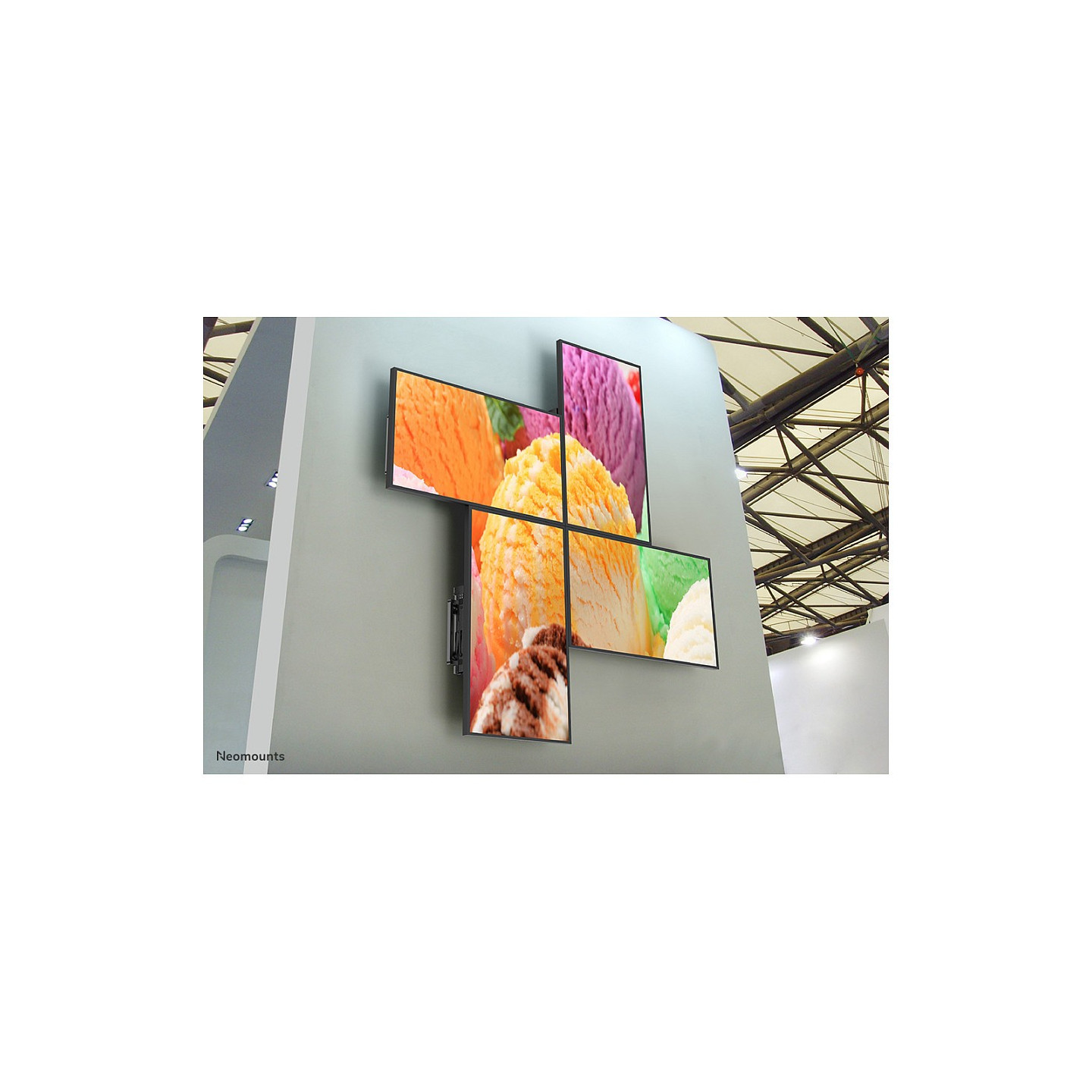 Videowall-Wandhalterung für Flachbildschirme bis 75' (191 cm) 70KG LED-VW2000BLACK Neomounts