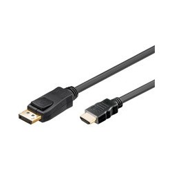 DisplayPort 1.2 to HDMI (ST-ST) 1m Adapterkabel 4K Schwarz — Buy in Cyprus with Fast Delivery
