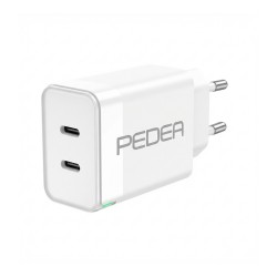 PEDEA 40W USB-C (PD) Schnellladegerät - 2-Ports Mehrfach Handy-Ladegerät mit USB-C. weiß — Buy in Cyprus with Fast Delivery