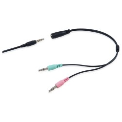 Equip Stereo-Headset Wired mit Mikro 2x3.5mm 1.80m schwarz — Buy in Cyprus with Fast Delivery