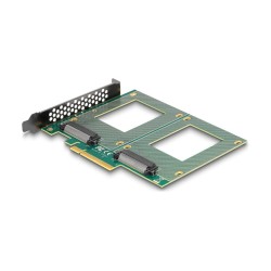 PCI Express 4.0 x8 Karte zu 2 x intern U.2 NVMe SFF-8639 - Bifurcation (LxB: 144 x 122 mm) — Buy in Cyprus with Fast Delivery