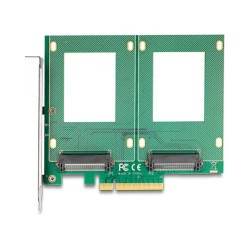 PCI Express 4.0 x8 Karte zu 2 x intern U.2 NVMe SFF-8639 - Bifurcation (LxB: 144 x 122 mm) — Buy in Cyprus with Fast Delivery