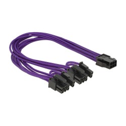DeLOCK 8-polig (6+2) to 6-polig PCIe (ST-BU) 30cm Purple — Buy in Cyprus with Fast Delivery