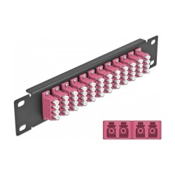 Delock 10? LWL Patchpanel 12 Port LC Quad violett 1 HE schwarz — Buy in Cyprus with Fast Delivery