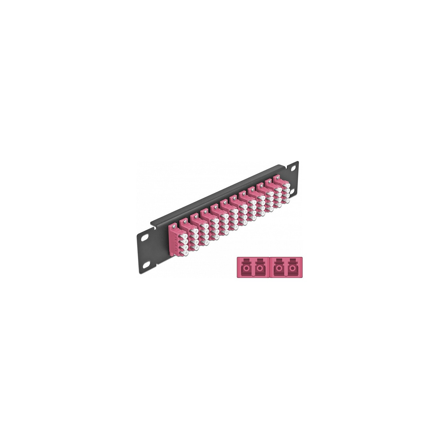 Delock 10? LWL Patchpanel 12 Port LC Quad violett 1 HE schwarz — Buy in Cyprus with Fast Delivery