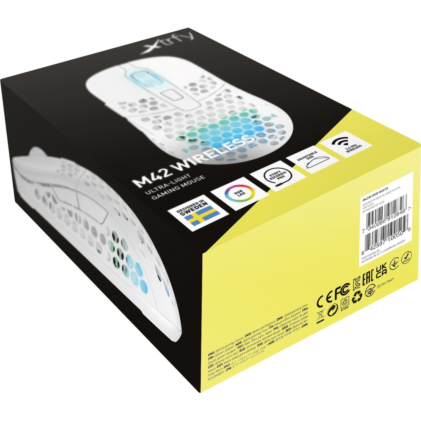 CHERRY XTRFY M42 RGB - Ambidextrous Wireless Gaming Mouse - White, 19,000 DPI — Buy in Cyprus with Fast Delivery