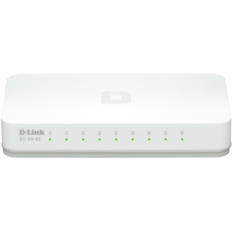 Buy D-Link GO-SW-8E - 8-Port 10/100 Fast Ethernet Unmanaged Switch - White in Cyprus, Nicosia, Limassol, Larnaka, Pafos