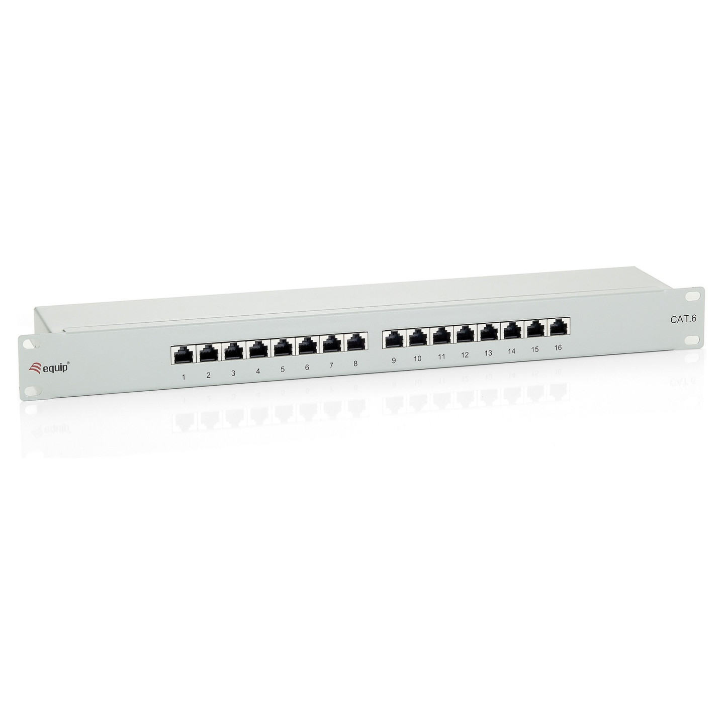 Equip Patchpanel 16x RJ45 Cat6 19' FTP 1HE ISO IEC hellgrau — Buy in Cyprus with Fast Delivery