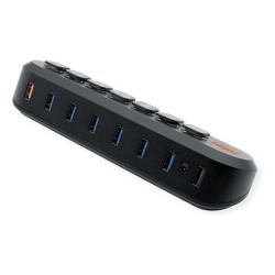ROLINE USB 3.2 Gen 1 Hub. 7fach. austauschbare Tasten. Typ-A-Anschlusskabel — Buy in Cyprus with Fast Delivery