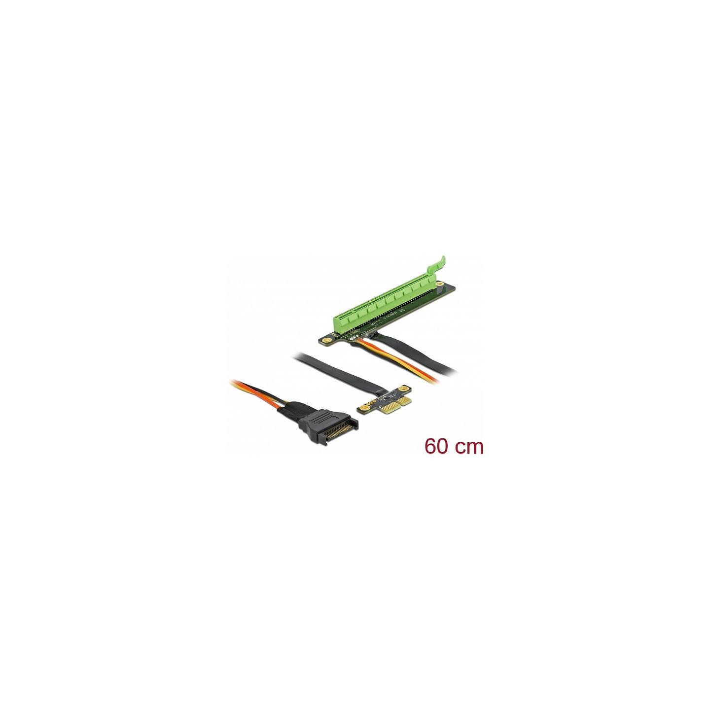 Delock Riser Karte PCI Express x1 zu x16 mit flexiblem Kabel 80 cm — Buy in Cyprus with Fast Delivery
