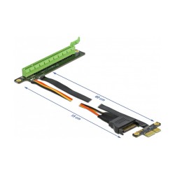 Delock Riser Karte PCI Express x1 zu x16 mit flexiblem Kabel 80 cm — Buy in Cyprus with Fast Delivery