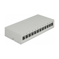 Delock Keystone Patchpanel 12 Port grau — Buy in Cyprus with Fast Delivery