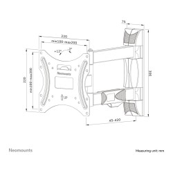 Neomounts WL40-550BL12 Wandhalterung für Bildschirme bis 32-55' 3KG — Buy in Cyprus with Fast Delivery