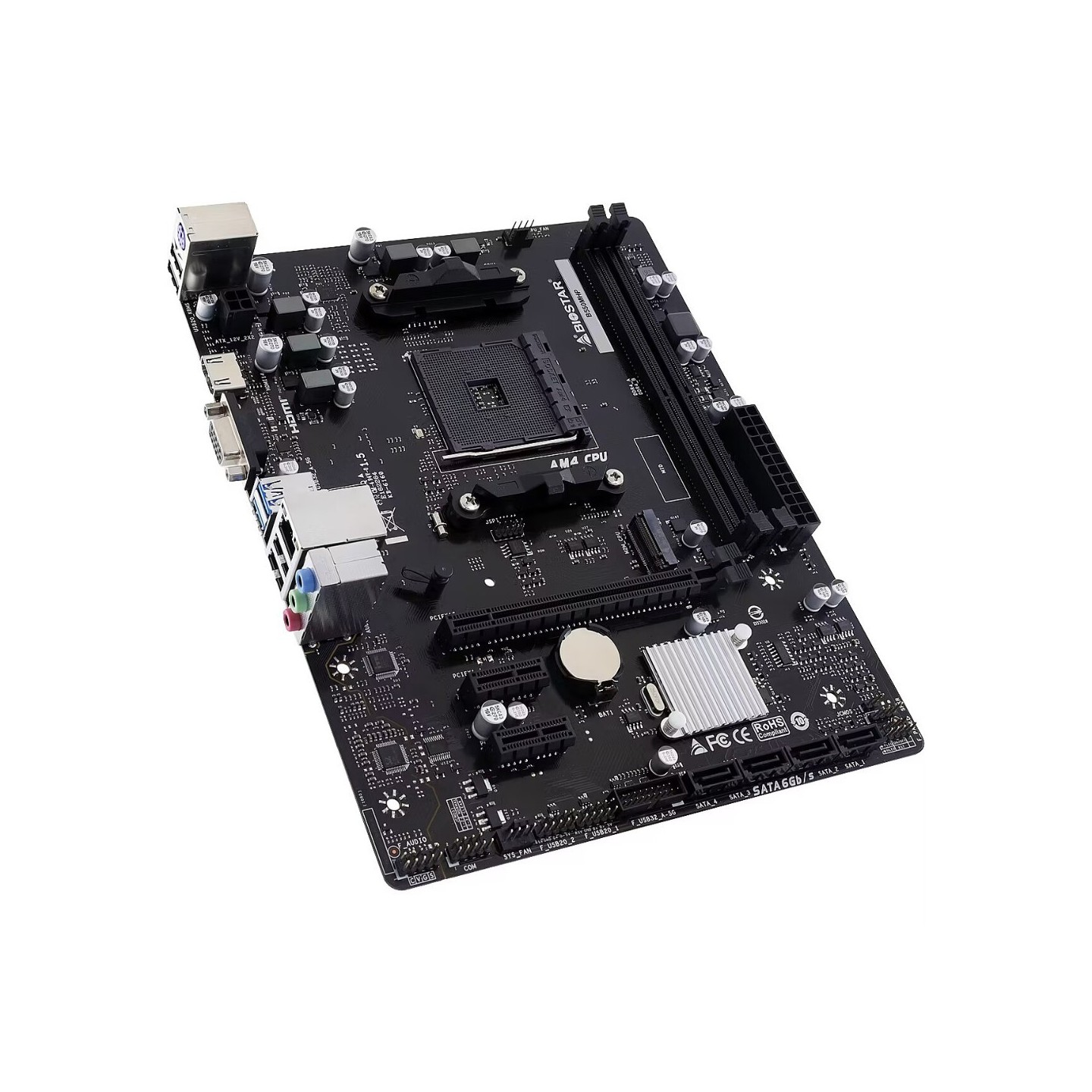 Biostar B550MHP - Micro-ATX AM4 Motherboard - B550 Chipset, DDR4 64GB Max (2x DIMM), PCIe 4.0 - Black (Boxed)