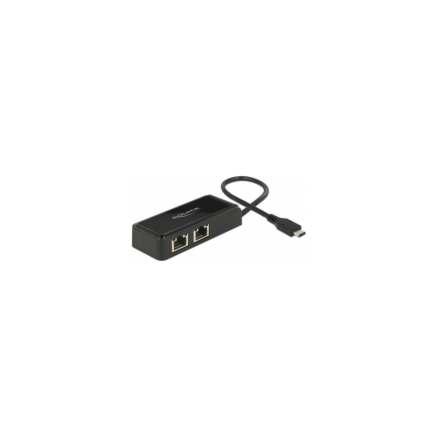 DeLock USB-C to 2x Gigabit LAN (ST-BU) Adapter Schwarz — Buy in Cyprus with Fast Delivery