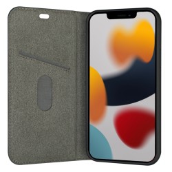 dbramante1928 - Flip-Hlle fr Mobiltelefon - recyceltes Kunstleder - Schwarz - fr Apple iPhone 13 Pro Max