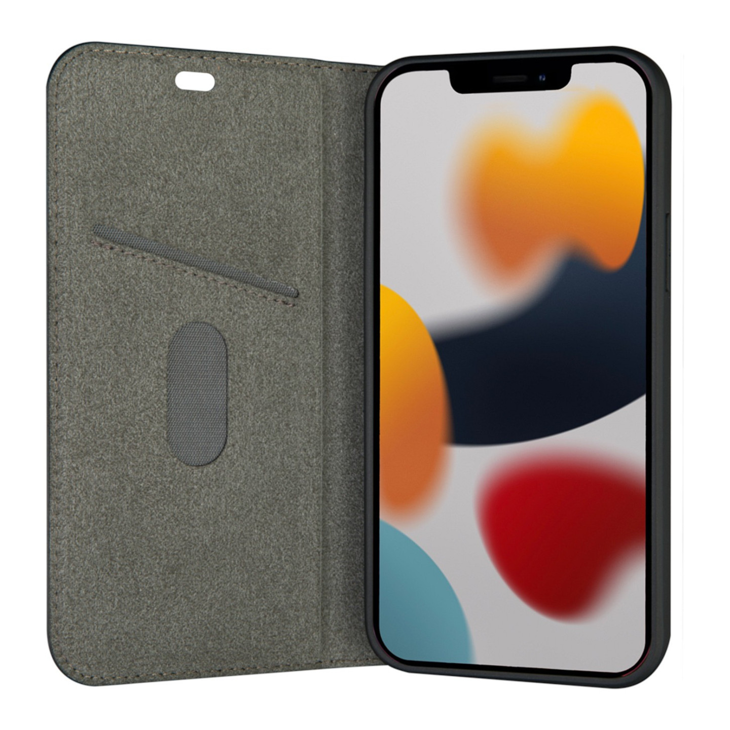 dbramante1928 - Flip-Hlle fr Mobiltelefon - recyceltes Kunstleder - Schwarz - fr Apple iPhone 13 Pro Max