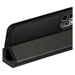 dbramante1928 - Flip-Hlle fr Mobiltelefon - recyceltes Kunstleder - Schwarz - fr Apple iPhone 13 Pro Max