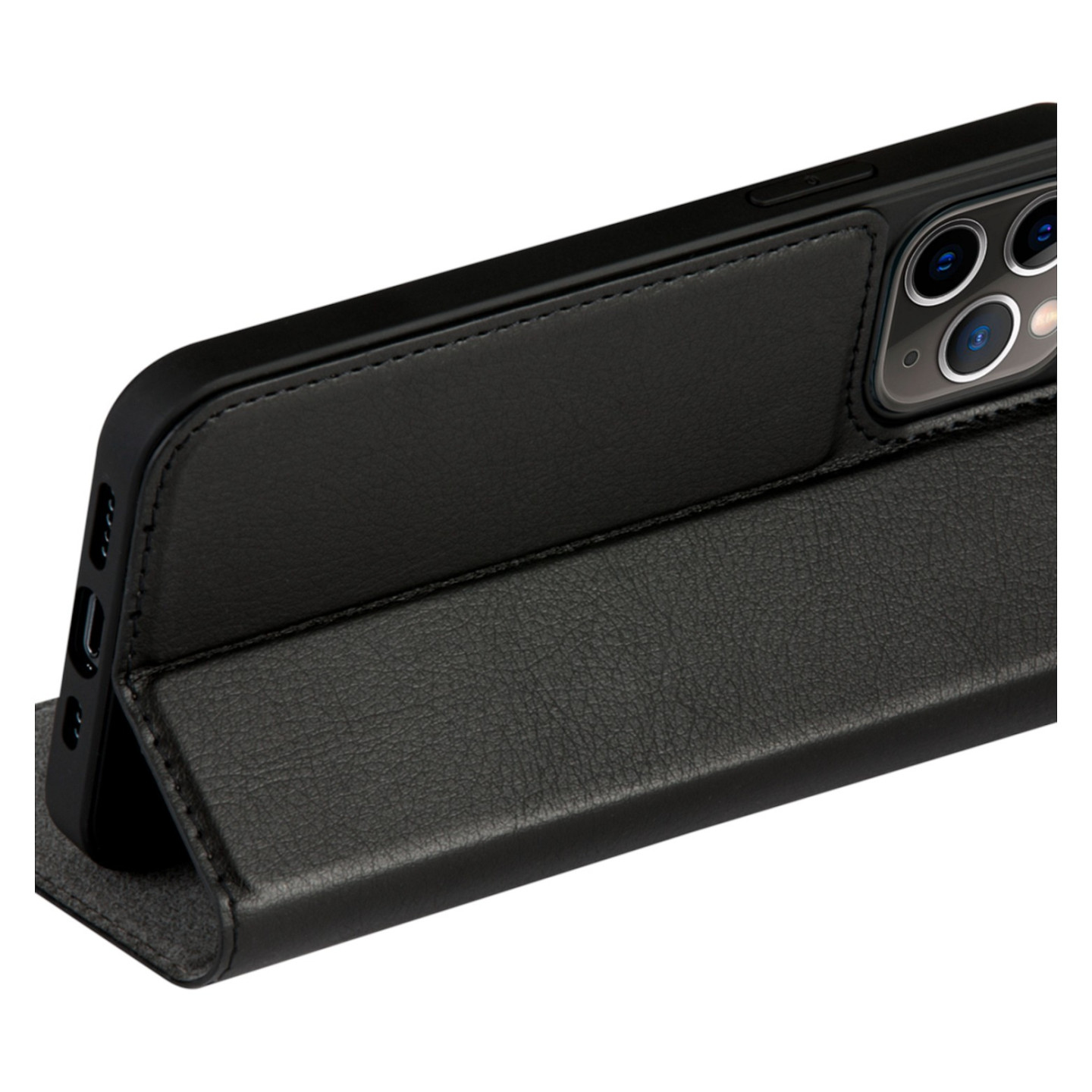 dbramante1928 - Flip-Hlle fr Mobiltelefon - recyceltes Kunstleder - Schwarz - fr Apple iPhone 13 Pro Max