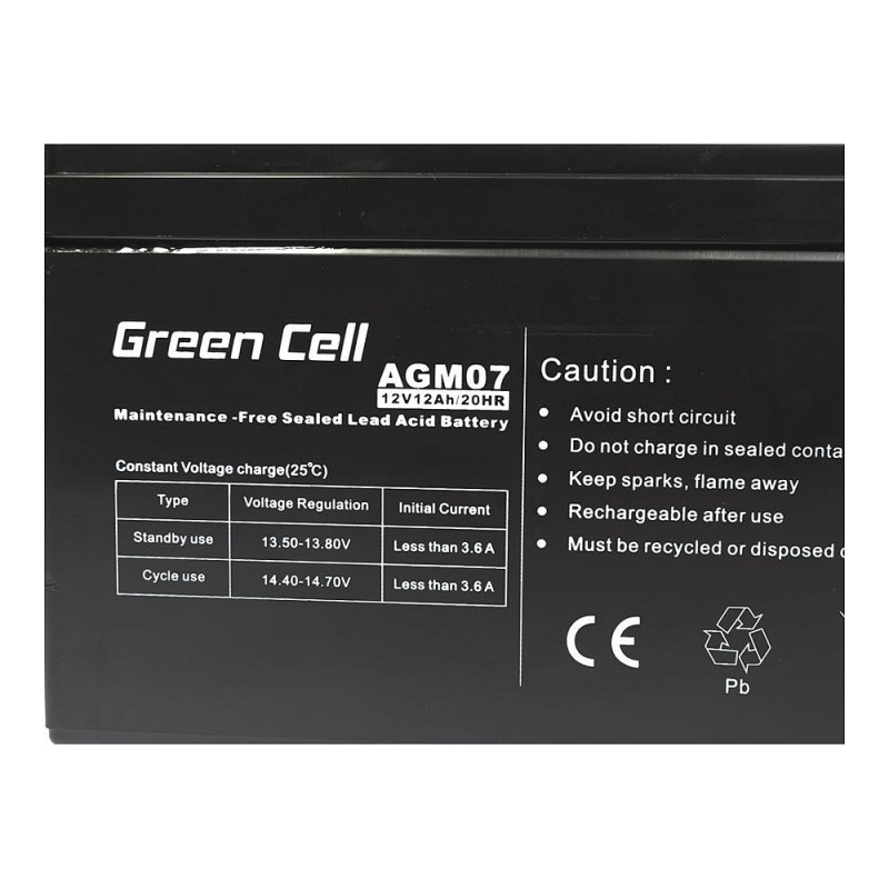 Green Cell Ersatzbatterie AGM07 12V 12Ah — Buy in Cyprus with Fast Delivery