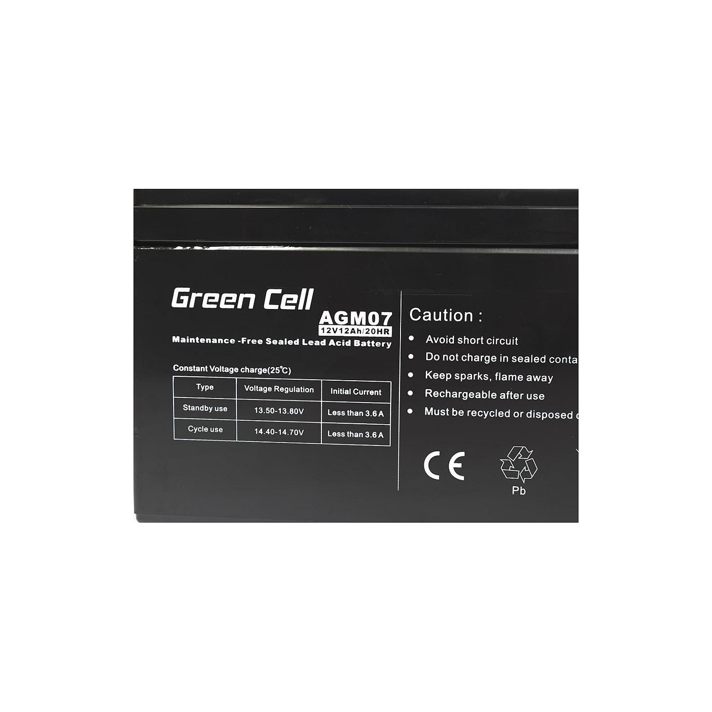 Green Cell AGM07 – 12V 12Ah VRLA Battery | Armenius Store