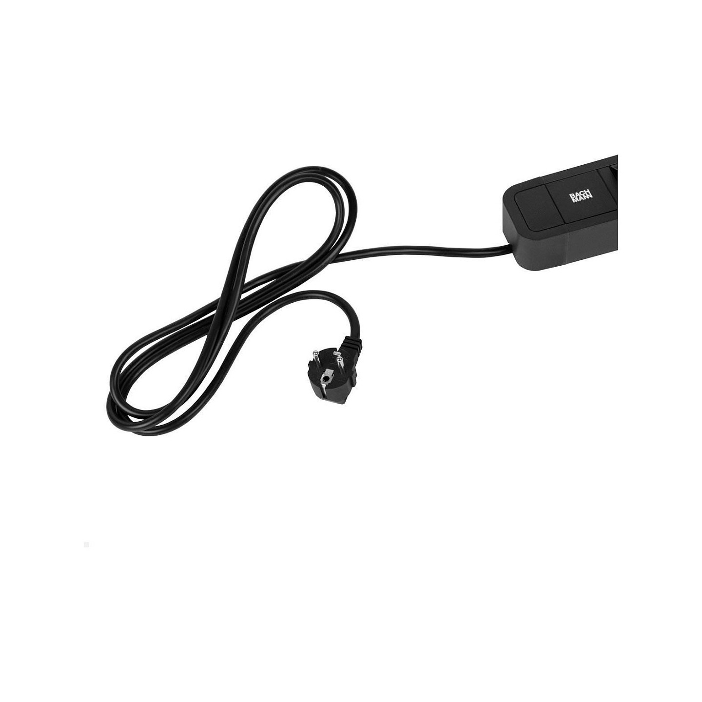 BACHMANN PRIMO2 Steckdosenleiste 6x Schutzkontakt Aluminium schwarz 2m — Buy in Cyprus with Fast Delivery