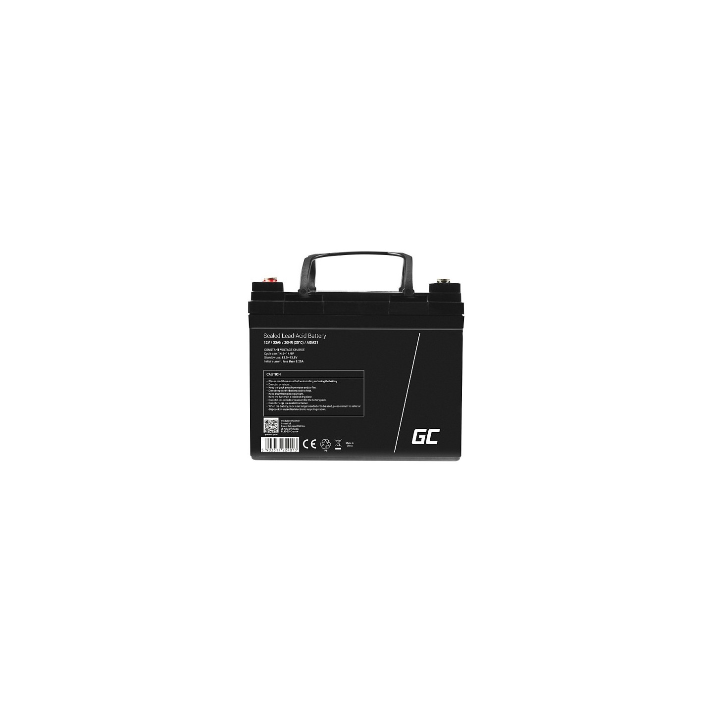 Green Cell AGM21 VRLA Battery – 12V 33Ah | Armenius Store