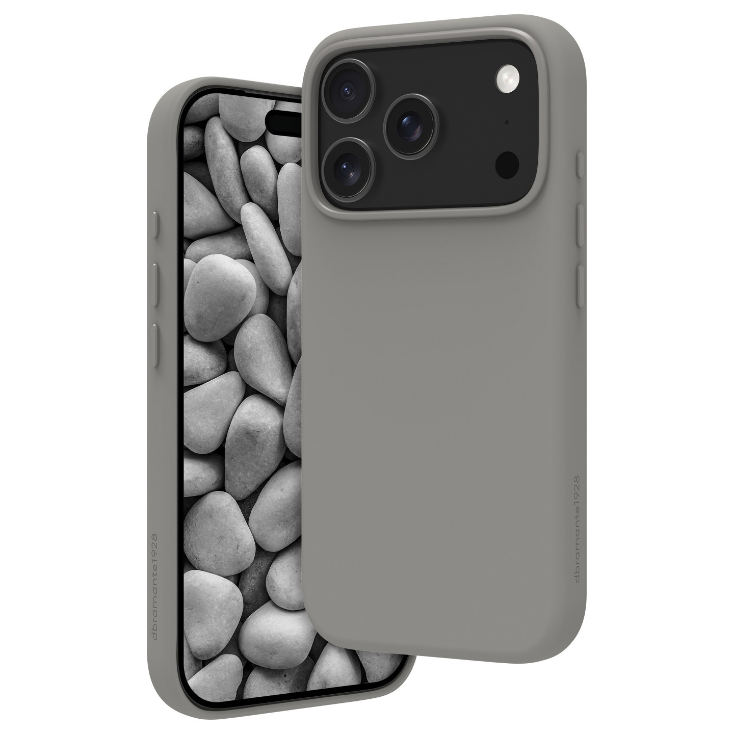 dbramante1928 Roskilde ICON - Hintere Abdeckung fr Mobiltelefon - MagSafe-Kompatibilitt - Kunststoff - Flussstein - f...