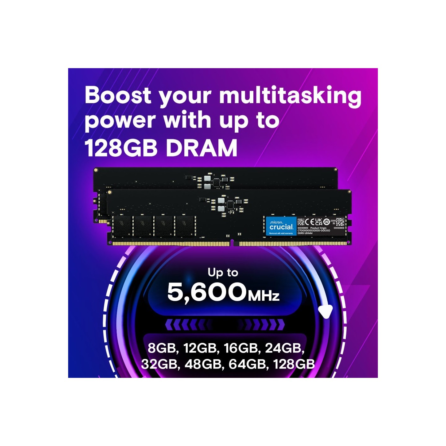 Crucial DDR5 UDIMM Kit 32GB (2x16GB) CL40 4800 - CT2K16G48C40U5 (Boxed) — Buy in Cyprus with Fast Delivery