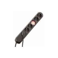 BACHMANN SMART Steckdosenleiste 6x Schutzkontakt schwarz 5m — Buy in Cyprus with Fast Delivery