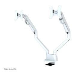 Neig-. Schwenk-und Drehbare Tischhalterung für zwei Flachbildschirme bis 32' 2x 8KG White Neomounts