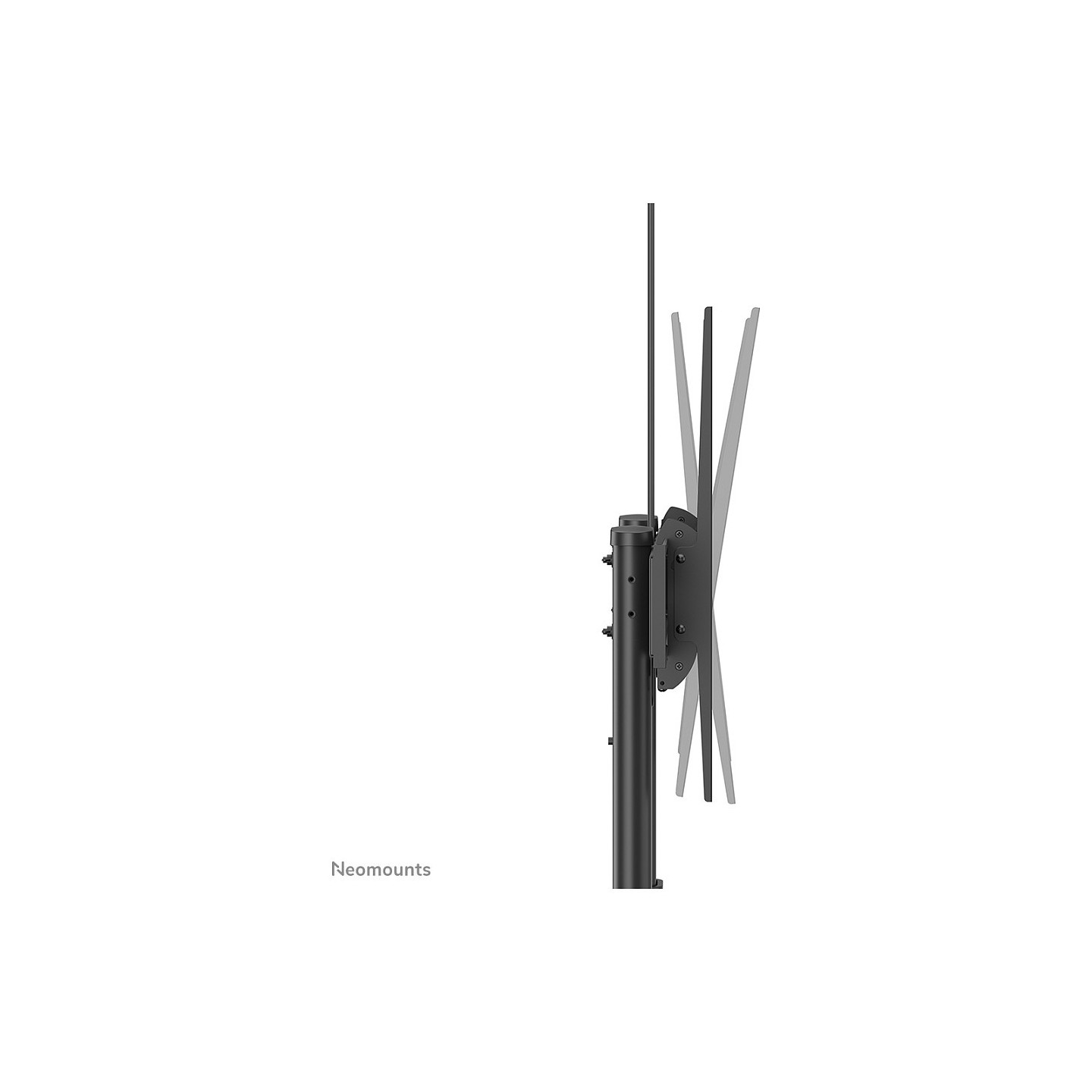 Neomounts PLASMA-M1950E mobiler Bodenständer für Flachbild-Fernseher bis 100' (254 cm). Höhenverstellbar - Schwarz