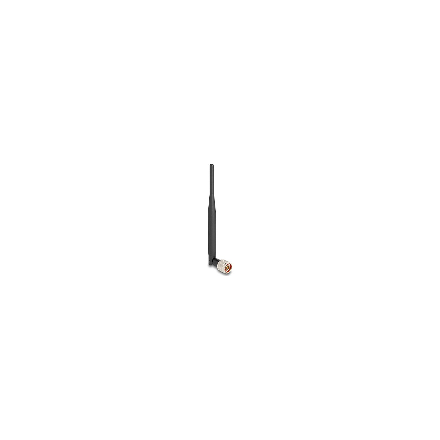 Delock WiFi 7 Antenne N Stecker 2 - 3 dBi 20.6 cm omnidirektional mit Kippgelenk und flexiblem Material schwarz