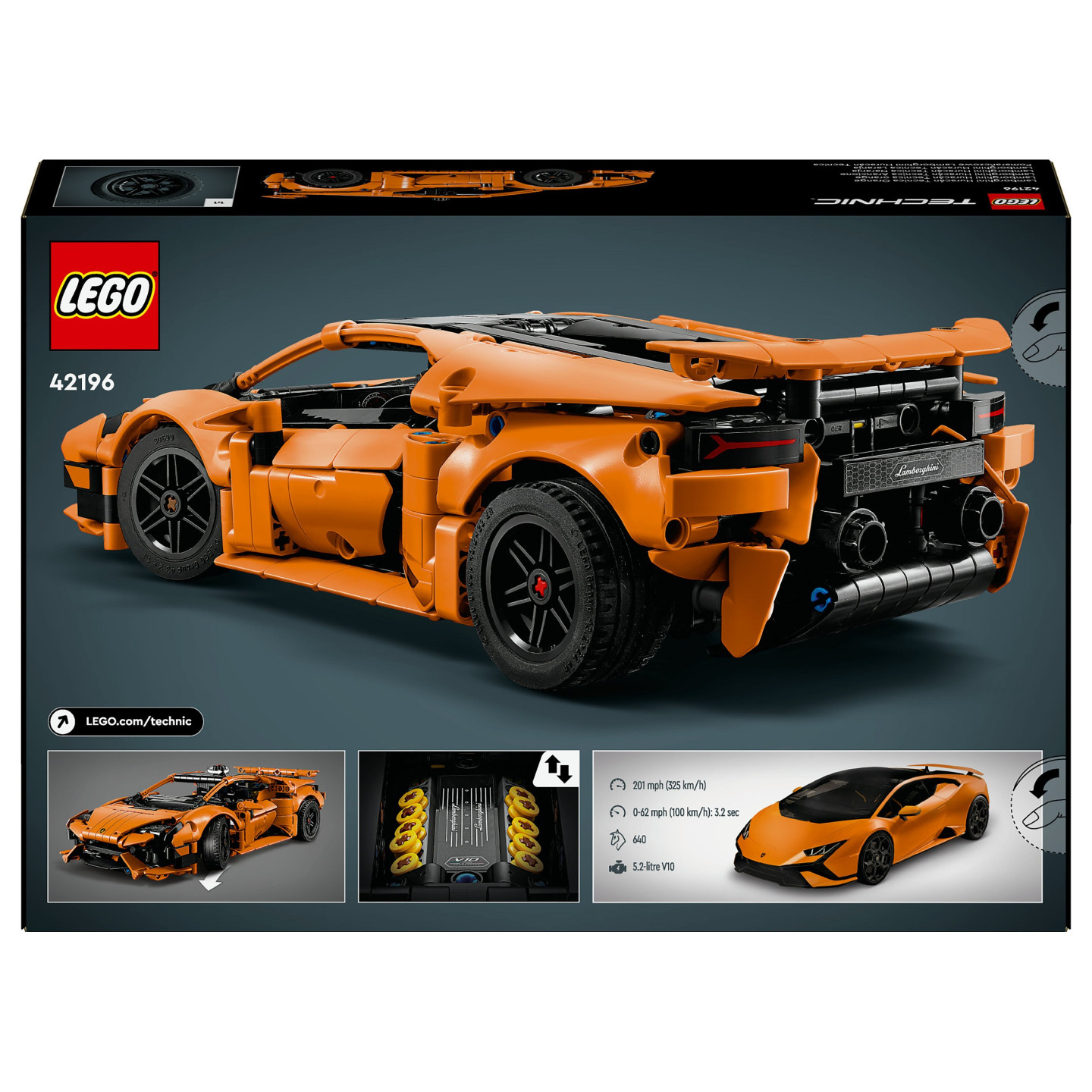 LEGO Technic 42196 Lamborghini Huracán Tecnica Orange — Buy in Cyprus with Fast Delivery