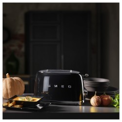 SMEG Toaster 2-Schlitz kompakt 50s Style TSF01BLEU. Schwarz. Hochglanz — Buy in Cyprus with Fast Delivery