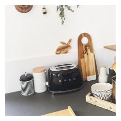 SMEG Toaster 2-Schlitz kompakt 50s Style TSF01BLEU. Schwarz. Hochglanz — Buy in Cyprus with Fast Delivery