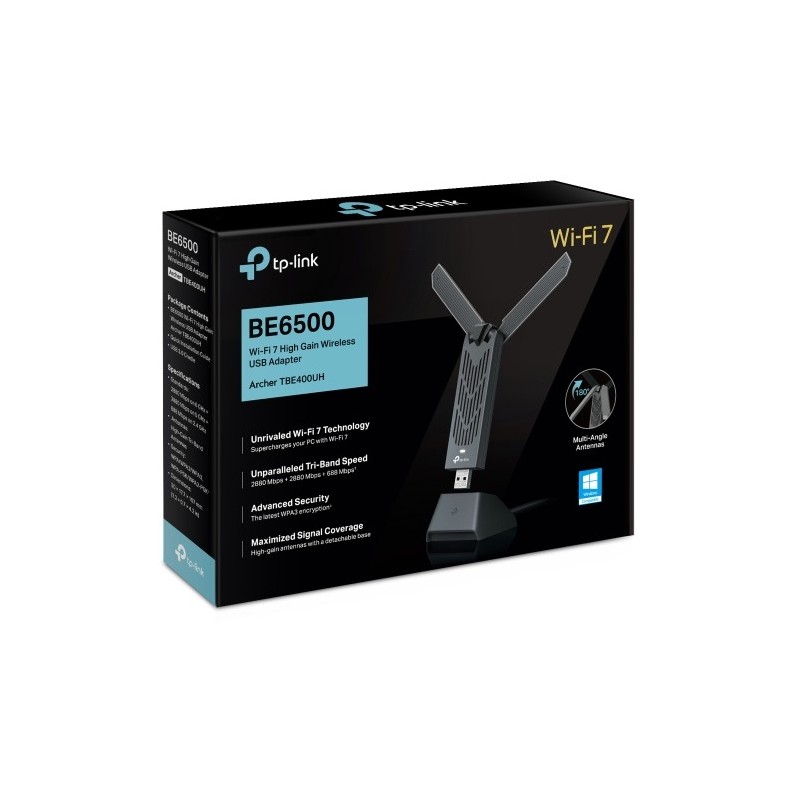 Buy TP-Link Archer TBE400UH BE6500 - Tri-Band Wi-Fi 7 USB Adapter (USB 3.2 Gen1)... in Cyprus, Nicosia, Limassol, Larnaka, Pafos