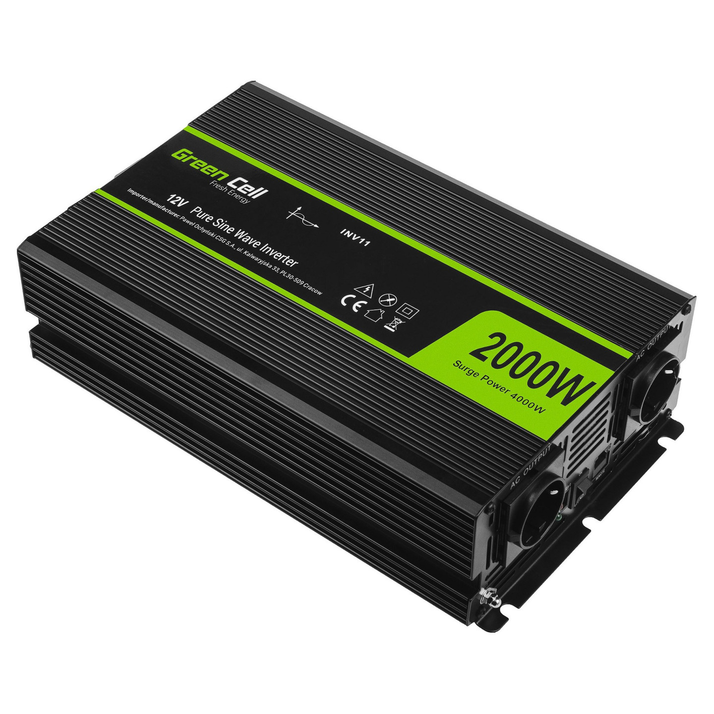 Green Cell KFZ Spannungswandler Power Inverter 12V to 230V 2000 4000W — Buy in Cyprus with Fast Delivery