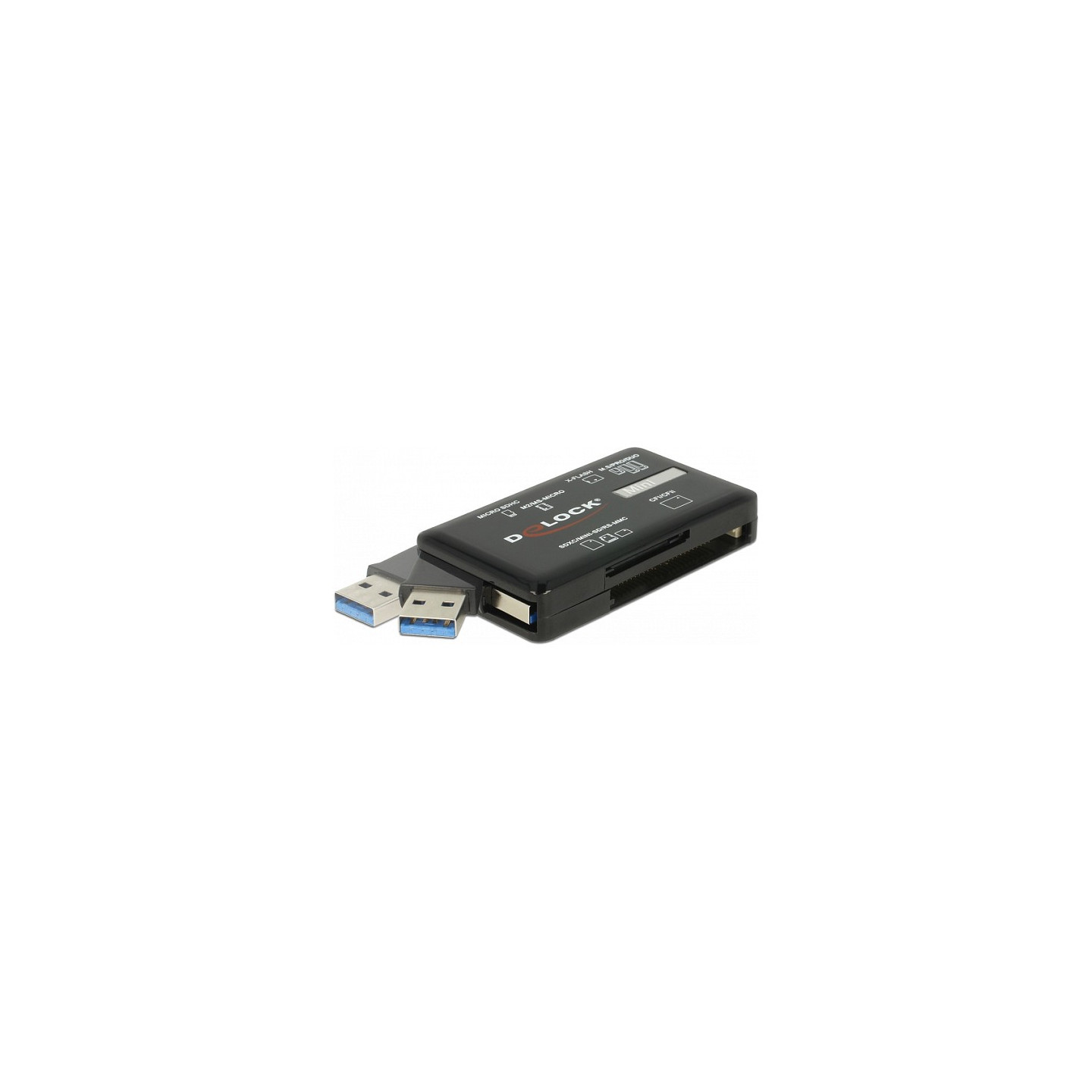 CardReader DeLock USB3.2 SD microSD SDHC microSDHC SDXC microSDXC Black — Buy in Cyprus with Fast Delivery