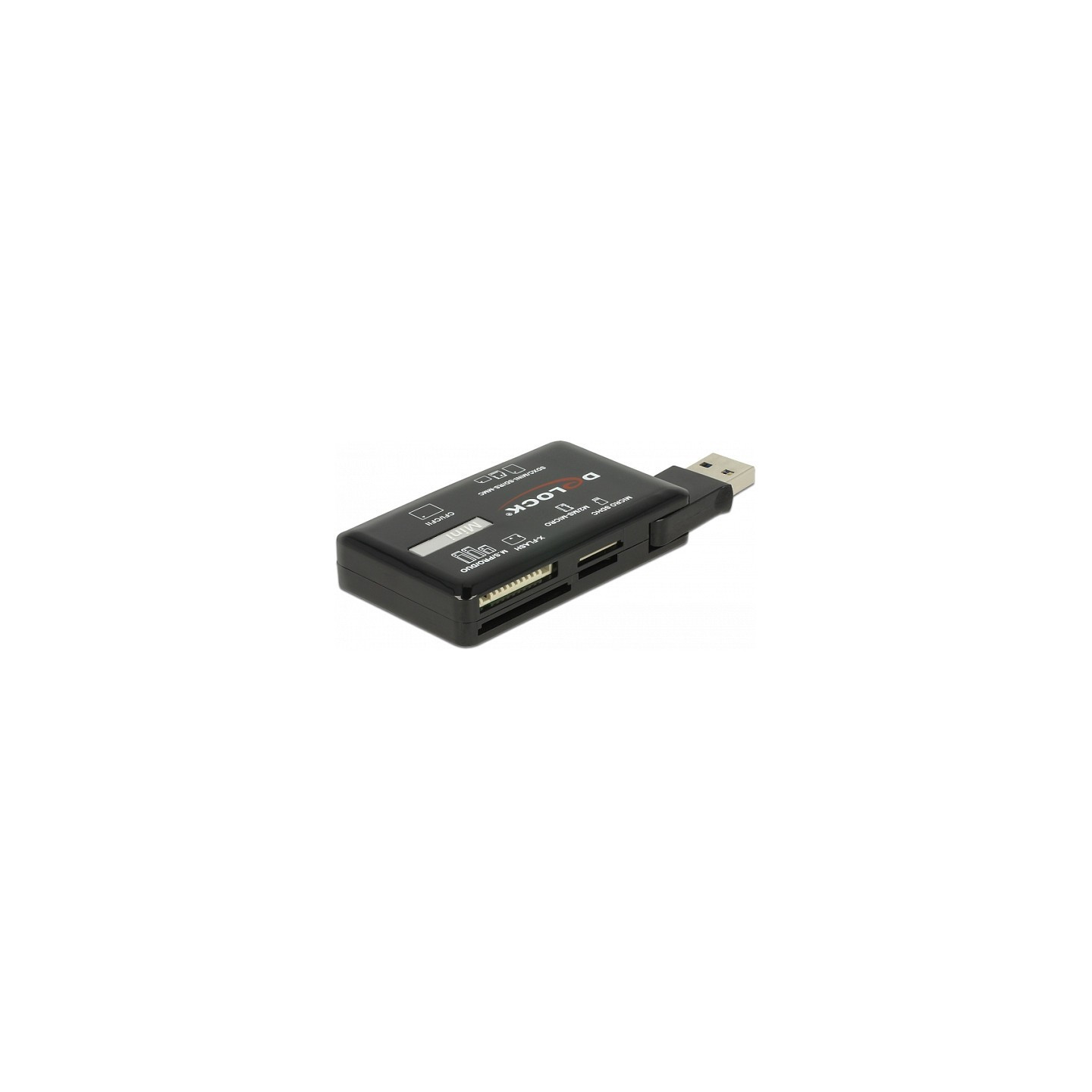 CardReader DeLock USB3.2 SD microSD SDHC microSDHC SDXC microSDXC Black — Buy in Cyprus with Fast Delivery