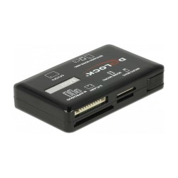 CardReader DeLock USB3.2 SD microSD SDHC microSDHC SDXC microSDXC Black — Buy in Cyprus with Fast Delivery