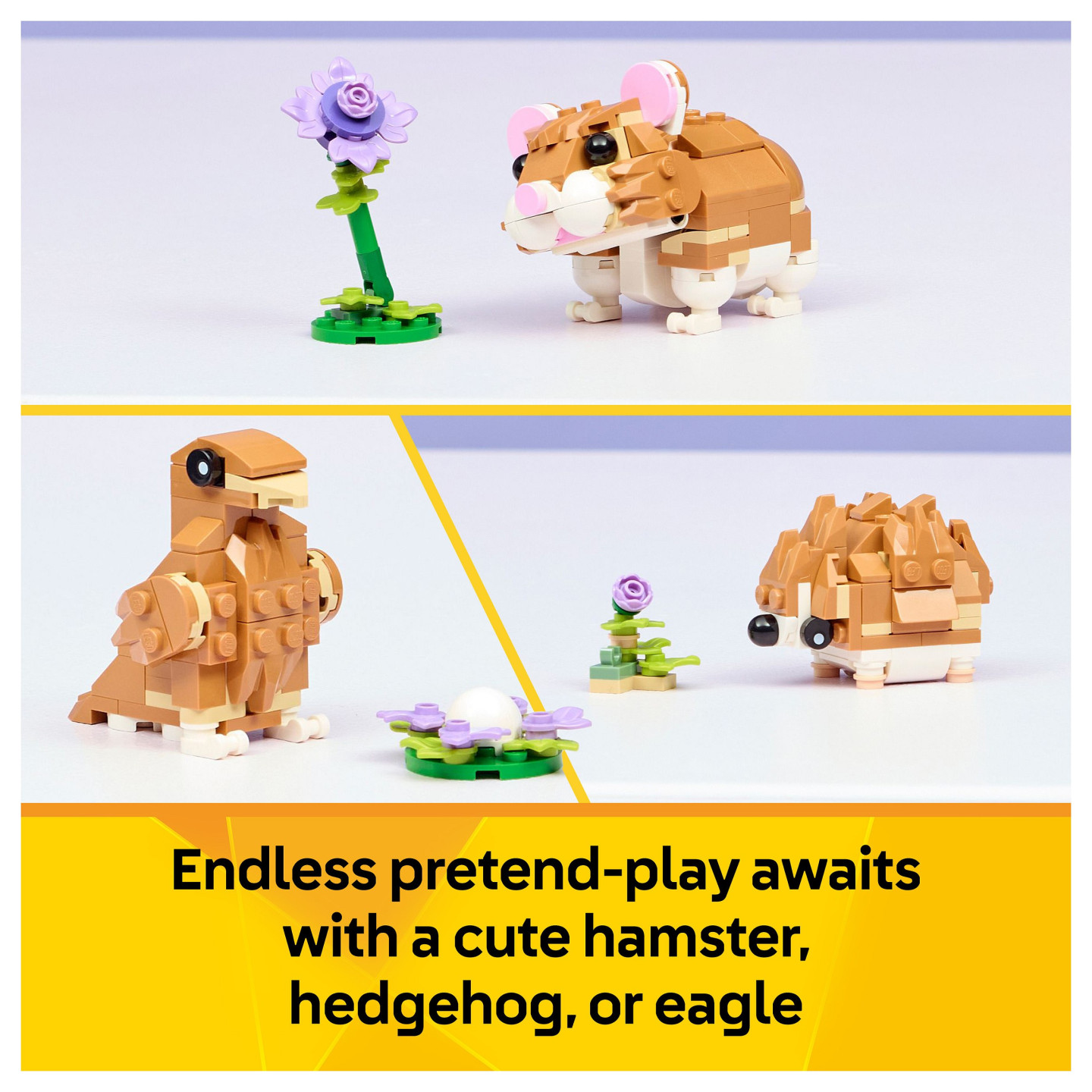 LEGO 31376 Creator 3-in-1 Niedlicher Hamster mit Blume — Buy in Cyprus with Fast Delivery