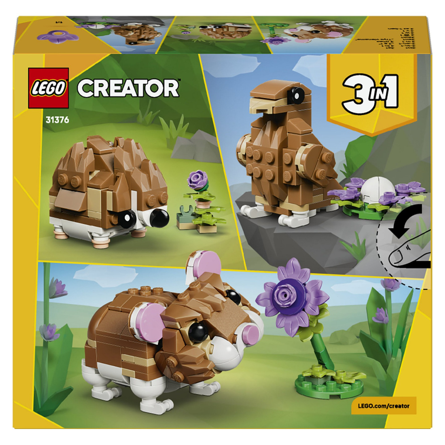 LEGO 31376 Creator 3-in-1 Niedlicher Hamster mit Blume — Buy in Cyprus with Fast Delivery