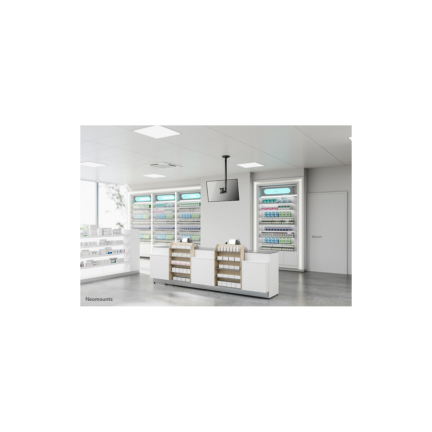 Neomounts Deckenhalterung für Flachbildschirme Fernseher bis 30' (76 cm) 20KG FPMA-C050BLACK