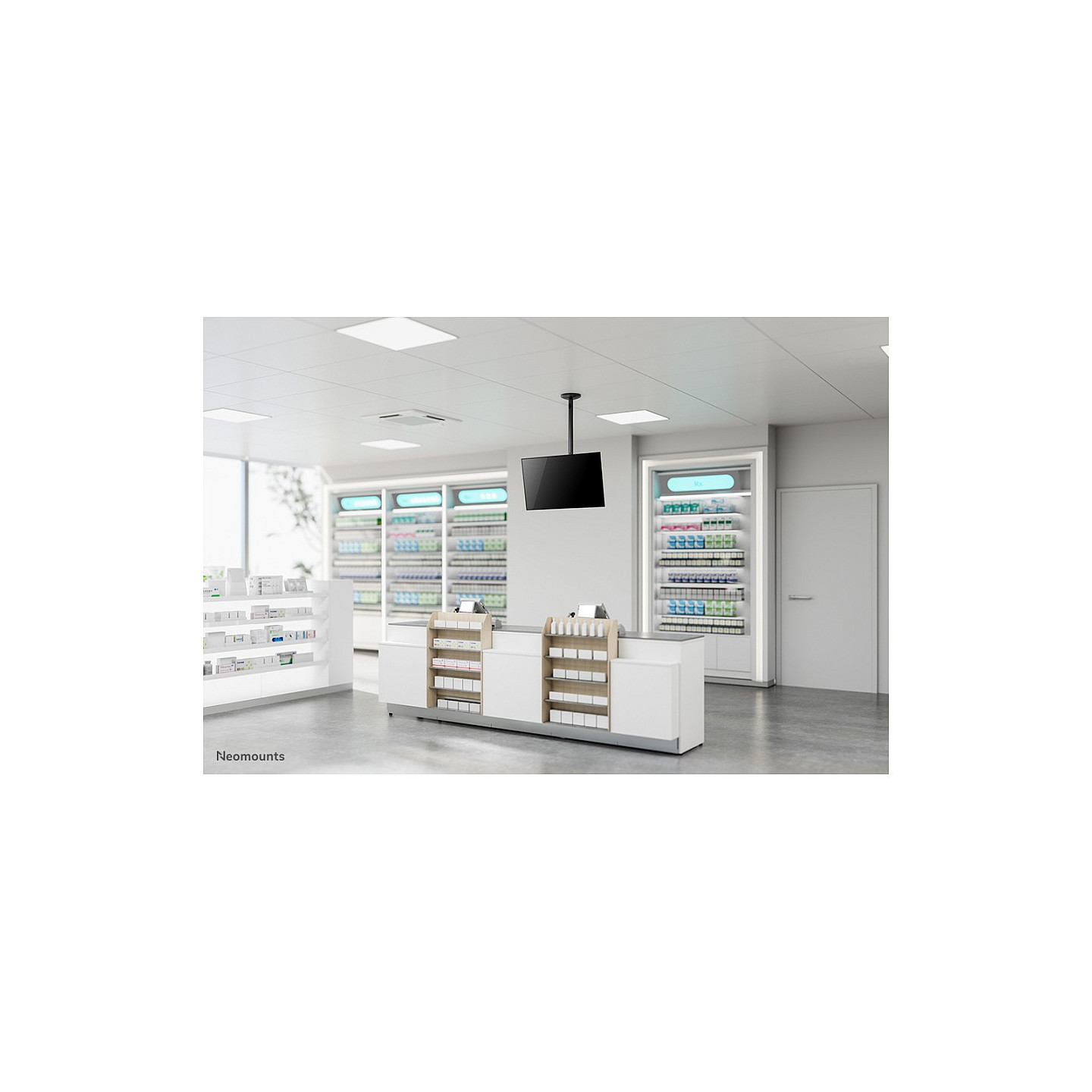 Neomounts Deckenhalterung für Flachbildschirme Fernseher bis 30' (76 cm) 20KG FPMA-C050BLACK