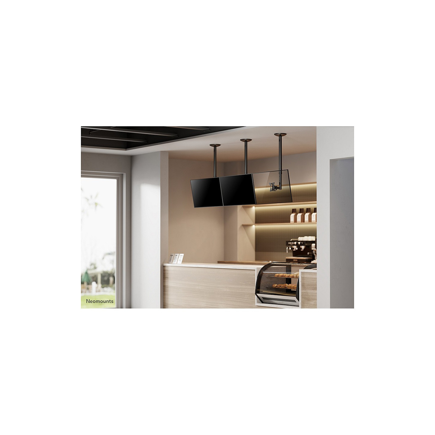 Neomounts Deckenhalterung für Flachbildschirme Fernseher bis 30' (76 cm) 20KG FPMA-C050BLACK