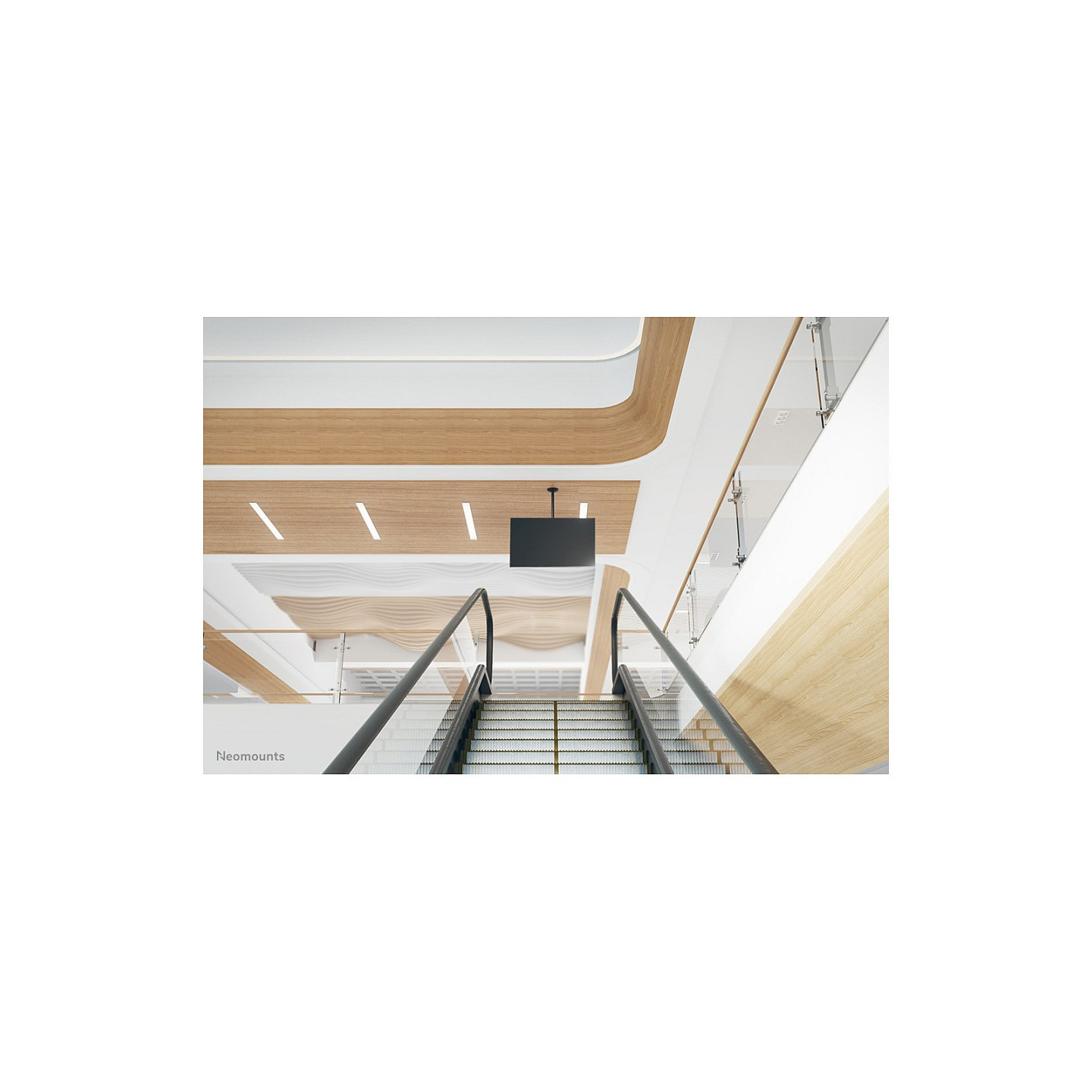 Neomounts Deckenhalterung für Flachbildschirme Fernseher bis 30' (76 cm) 20KG FPMA-C050BLACK