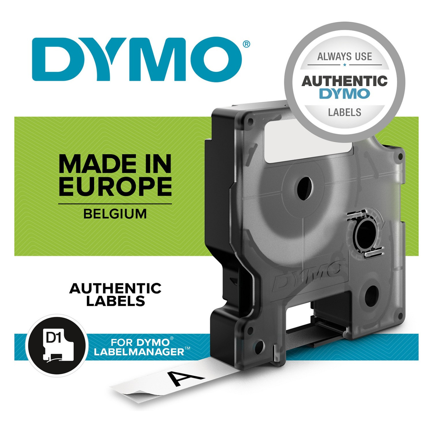Dymo LabelWriter - D1 Etiketten Glanzband - 19 mm x 7 m - Schwarz auf Weiß - (S0720830) — Buy in Cyprus with Fast Delivery