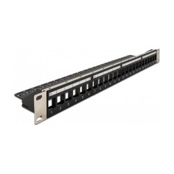 Delock 19? Keystone Patchpanel 24 Port mit Entlastungsschiene schwarz — Buy in Cyprus with Fast Delivery